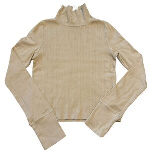 Aerie Long Sleeve Top Ribbed Funnel Neck- Size small